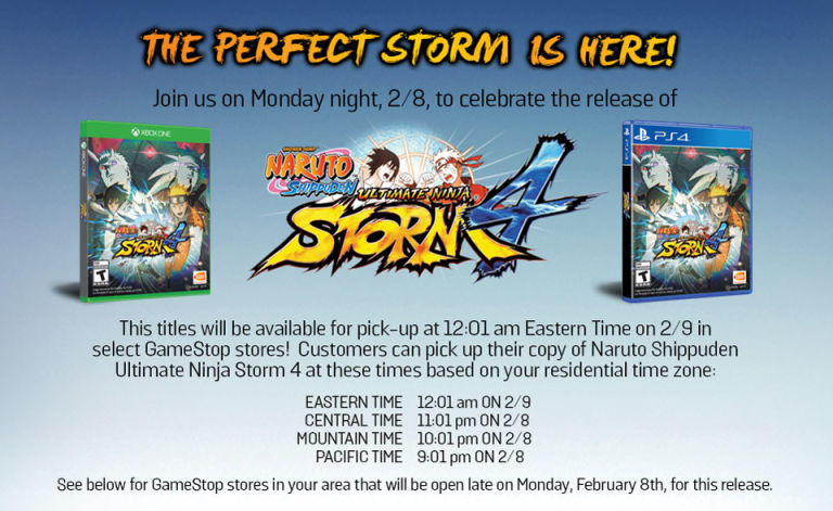 Naruto Shippuden Ultimate Ninja Storm 4 çıkış tarihleri